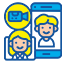 担当者が一人でスムーズだと伝えるのアイコン